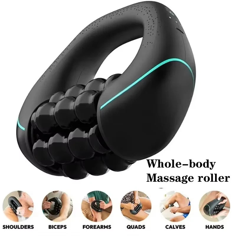 Electirc Massage Roller Rechargeable 3-Speed Massager Percussive Therapy for Whole Body Relief Deep Tissue & Muscle Recovery