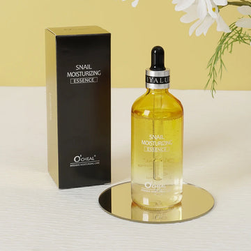 Snail Mucin Hyaluronic Acid Serum Hydrating Essence Face Moisturizer Skincare Nourishing Formula Non Greasy Lightweight