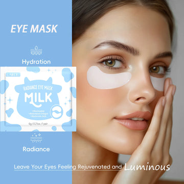 Sakura or Milk or 24K Gold Eye Mask Eye Patches Firming Moisturizing Nourishing Relieves Dark Circles Puffiness under Eyes