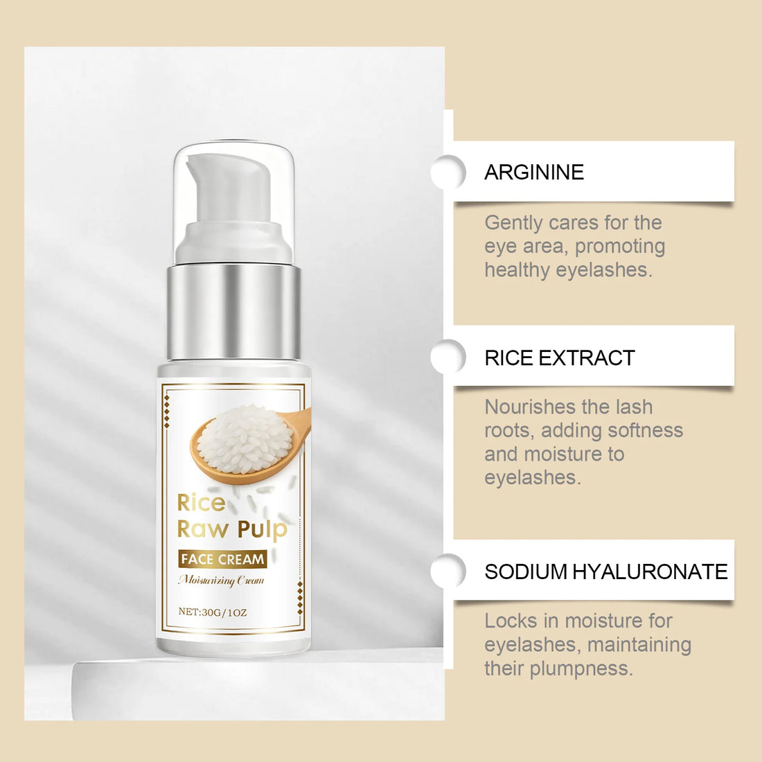 Rice Moisturizing Cream - Protects skin's hydration, convenient for travel and reapplication, easy-to-carry soothing cream