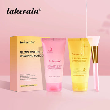 Glow night Wrapping Mask Deep Hydration Care Reduces Sagging&Dullness Even Skin Tone Mask Collagen Turmeric Hydrating Moisturize