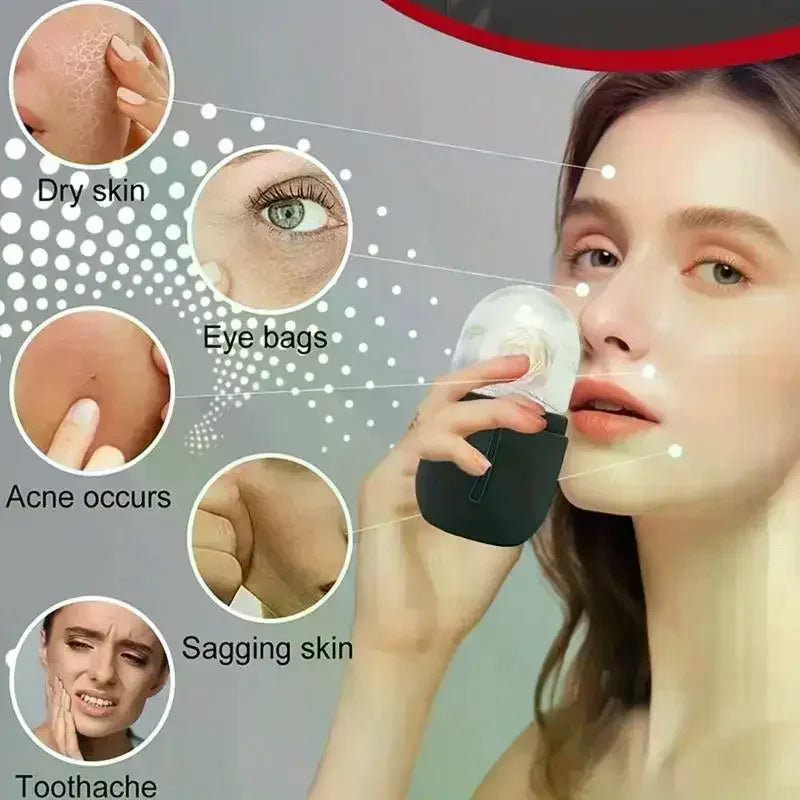 3Pcs Ice Face Roller Facial Ice Roller Set, Facial Roller Gua Sha Face Tool Set,Massage Tool Roller Lifting Contouring Tool Mold