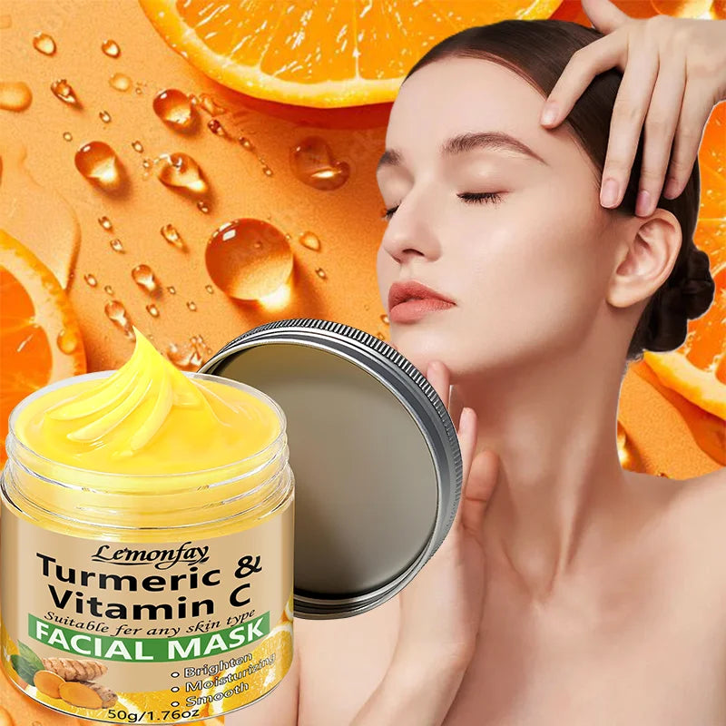 Lemonfay Turmeric & Vitamin C Facial Mask | Brightening Moisturizing Smooth Formula | Suitable For All Skin Types 50g