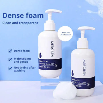 200G Mercilen 1/2PCS Amino Acid Cleanser Facial Cleanser – Gentle, Hydrating Deep Cleansing Face Wash for Sensitive Skin Care