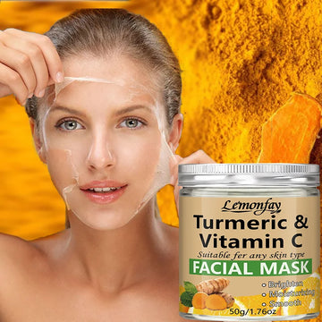Lemonfay Turmeric & Vitamin C Facial Mask | Brightening Moisturizing Smooth Formula | Suitable For All Skin Types 50g